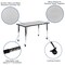 Flash Furniture Rectangle 28 W, 47.5 L, 30 H, Chrome, Laminate, Particleboard, Steel, Grey XU-A3048-CON-GY-T-A-CAS-GG - alternate 10